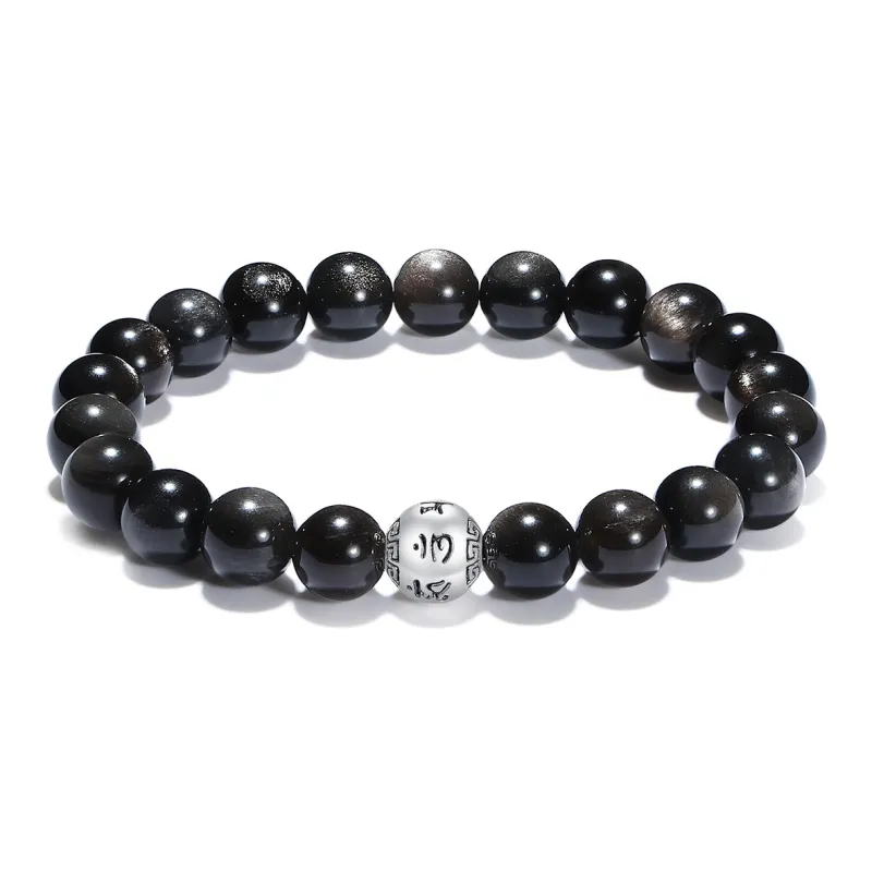 PUTUOSHANWENCHUANG Glass Cat Eye Bracelets Unisex-0