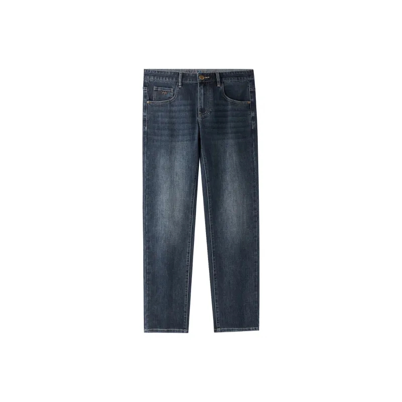 HLA Jeans Men Blue Gray Denim Gradient Dark 9B-0