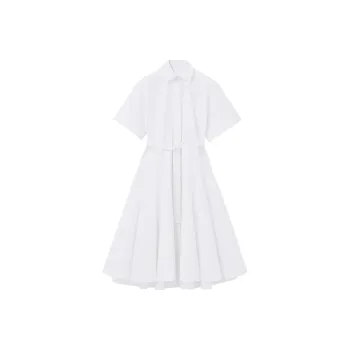 Alexander McQueen SS25 Short Sleeved Dress Women's White