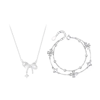 I&YOU Glass Cat Eye Necklaces Women's