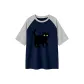 Navy Blue & White Heather Gray