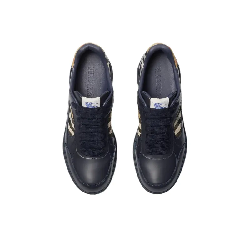 Burberry Terrace Low Top Skateboard Shoes Men's Dark Blue-2