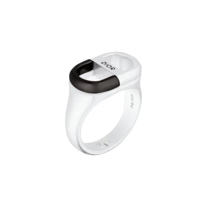 DIOR Silver, Ruthenium Rings Unisex Silver-0