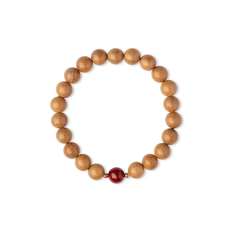 KING TAI SANG Peachwood Wooden Bead Strings Unisex-0