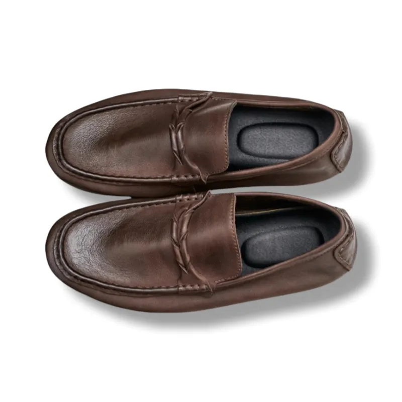 Brounvanm Men's Casual Shoes Men Low Top Black/Brown-3
