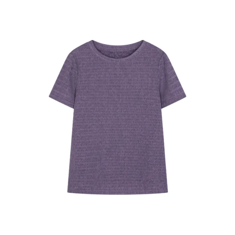 Mo Han Yi Mei Regular T Shirt Women's Purple-0