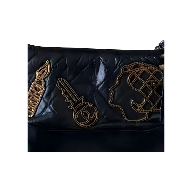 CHANEL Gabrielle Leather Crossbody Bags Trumpets Women's Black-1