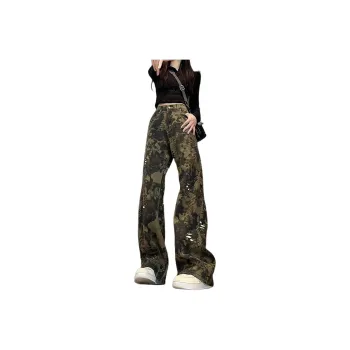BENGEN Jeans Women's Coffee Green