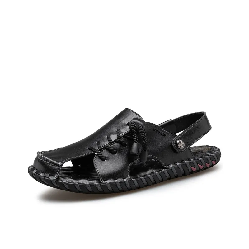 AIPSEN Beach Sandals Men's Black-1