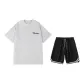 2 Pack (White Heather Gray Top+Black Shorts)