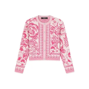 VERSACE Barocco UNDERWATER Knitwear Women's Pink