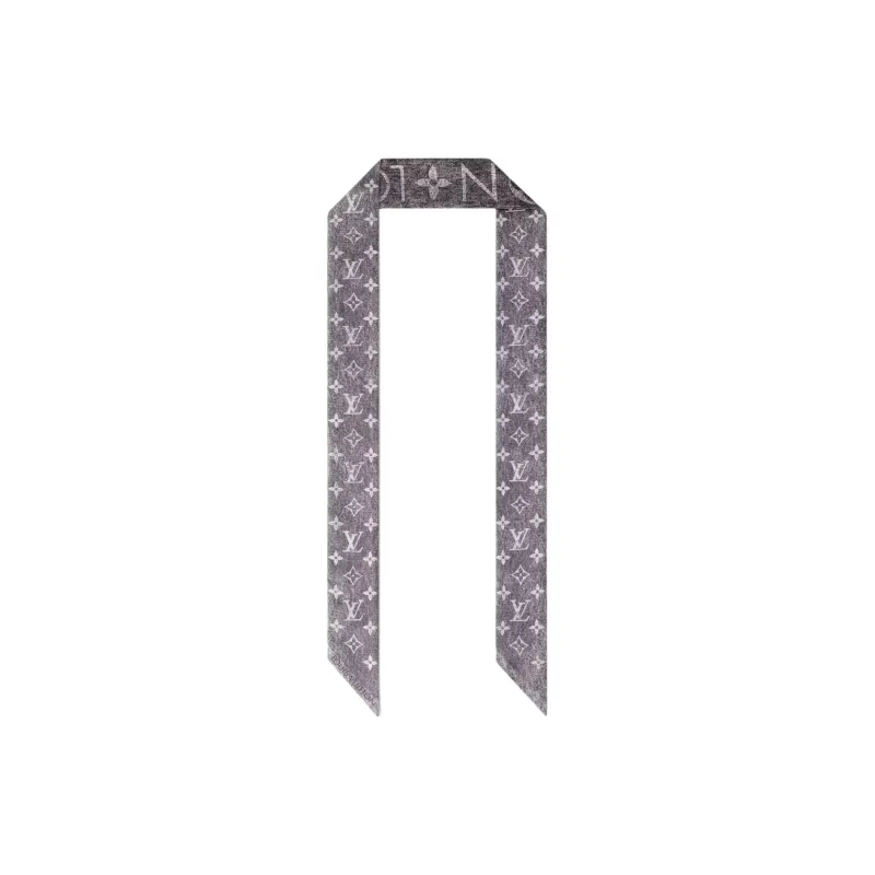 LOUIS VUITTON Silk Scarves Women's Gray-1