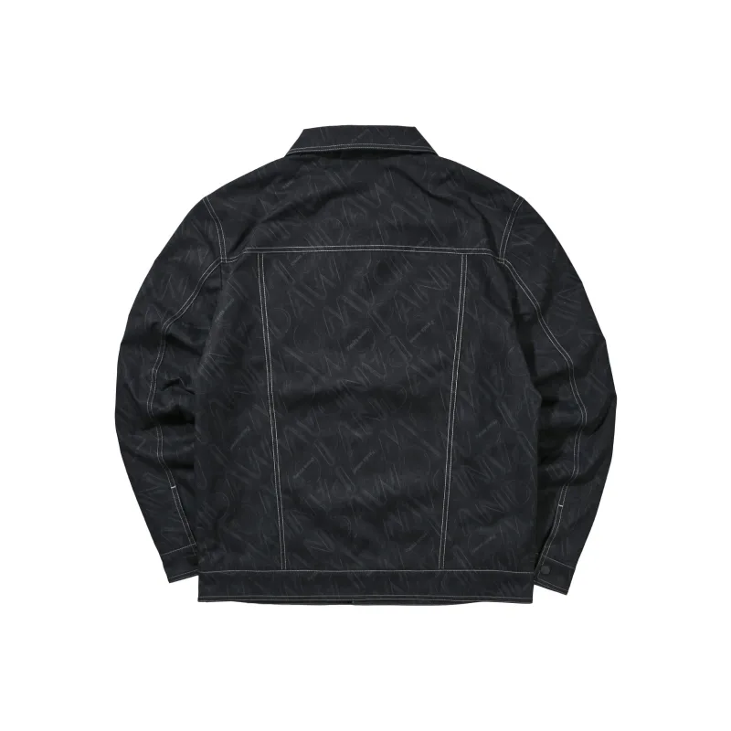 HLA Jackets Men Denim Blue Pattern 65-1