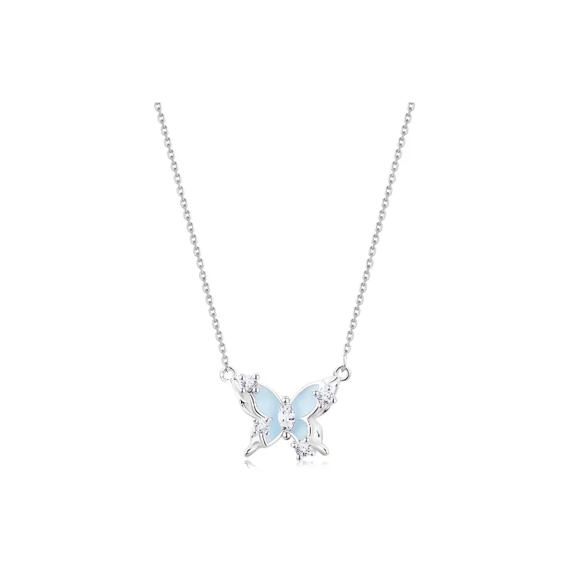 MOREL S999 Fine Silver Necklaces Women's Blue-0