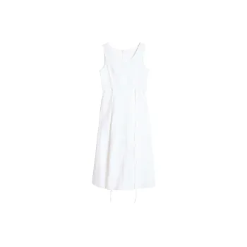 Rose Sleeveless Dresses Women's White