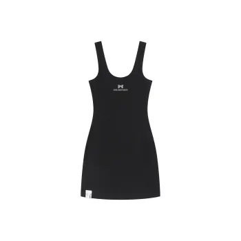 SMILEREPUBLIC Tank Dress Unisex Black