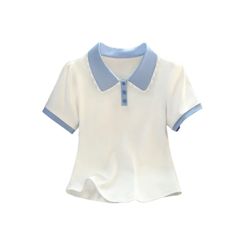 Cypress House T Shirt Women's White & Light Blue-0