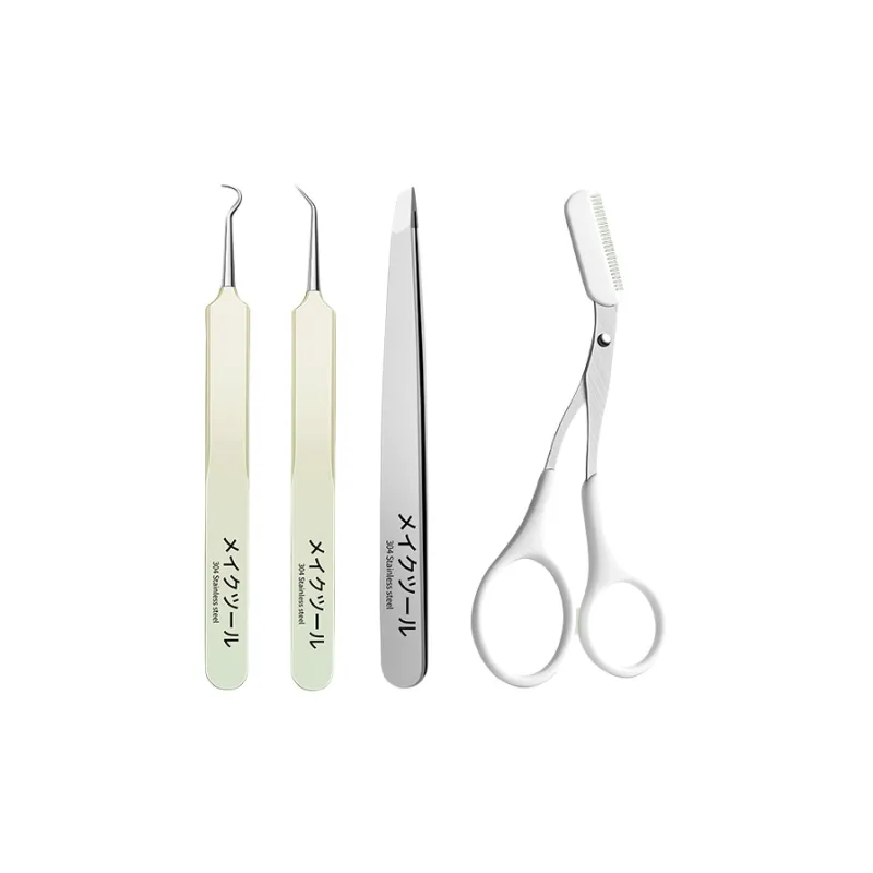 XIAOTIANLAI High Precision 304 Cellulose Tweezers, Blackhead Removal Tool For Pimples And Pustules, Beauty Clinic Set-3