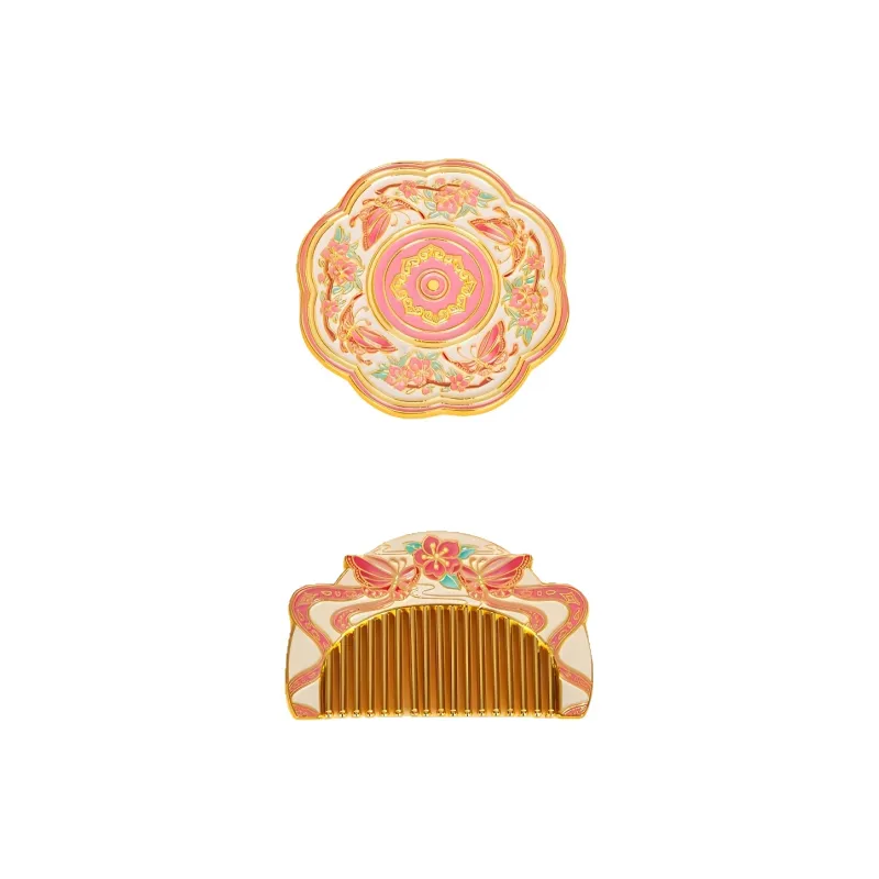 Future Maple Chinese Style National Cultural Creativity Fu Duo Pocket Mirror Comb Make up Tools Convenient-1