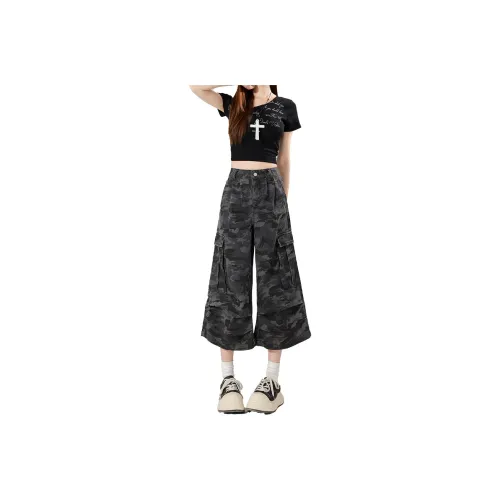 MPOX Denim Shorts Women's Camouflage