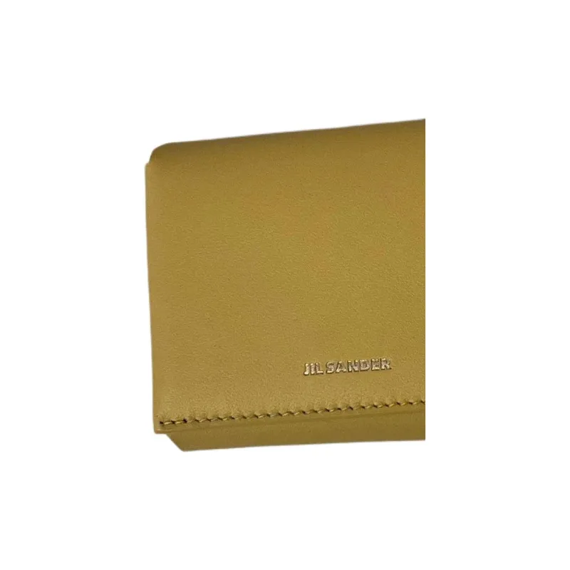 JIL SANDER Calfskin Wallet Regular Men's Yellow-3