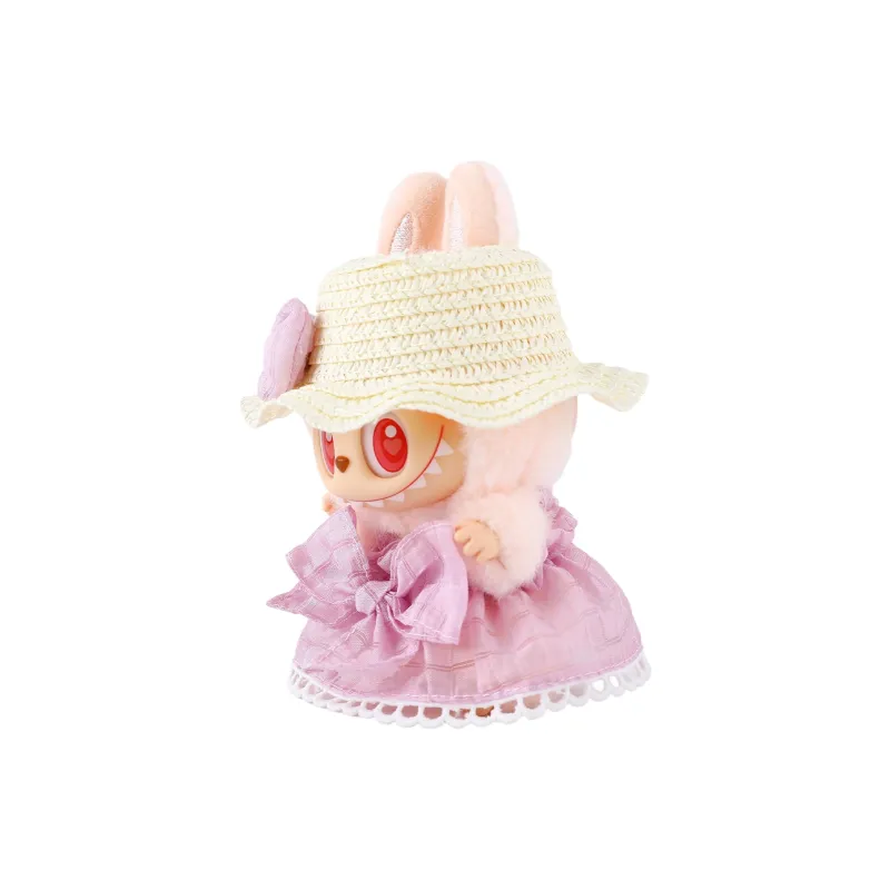 [Modified Doll] POP MART Labubu THEMONSTERS Sitting Party Collection, Vinyl 2.0 Puffy Skirt Bowknot Hang Tag Box 15cm-11