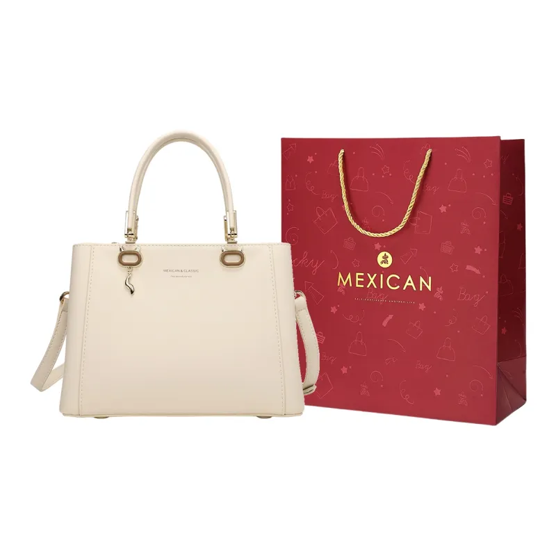 MEXICAN Polyurethane Crossbody Bag, One Shoulder Handbag Regular Women's Apricot Camel/Black/Ecru-11
