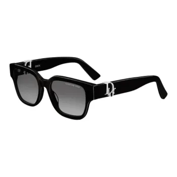 DIOR Acetate Metal Square Sunglasses Unisex Black