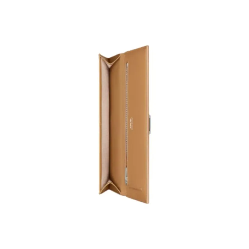 DIOR Calfskin Wallet Unisex Brown-4