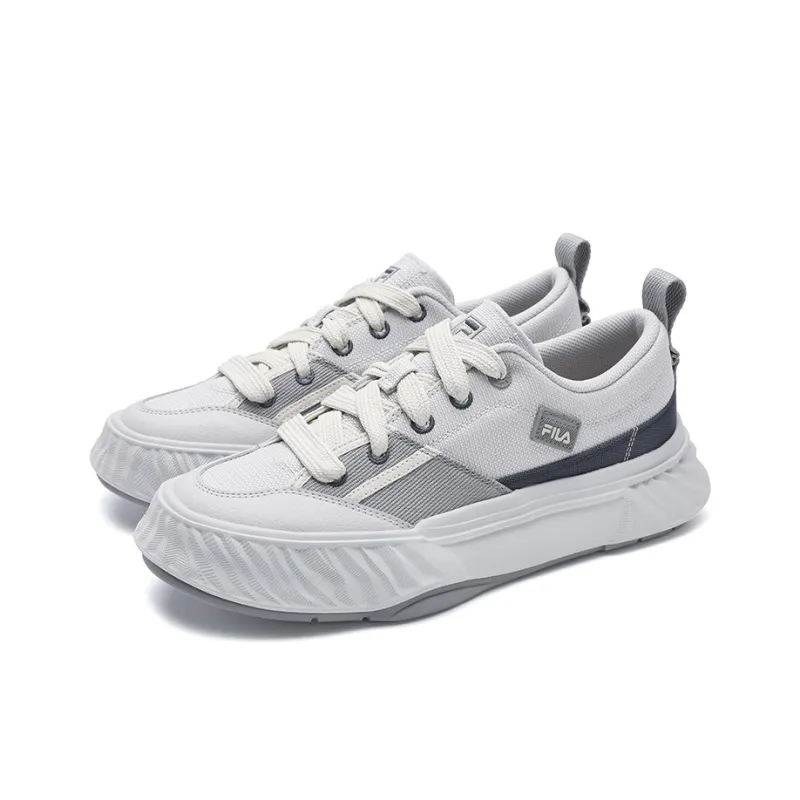 FILA Fosso Chuanxing Shoes Abrasion Resistant Low Top Canvas Shoes Men's Gray-2