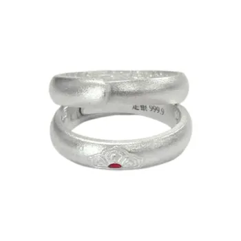 Shunqin Silver Building 999 Fine Silver Rings Women's