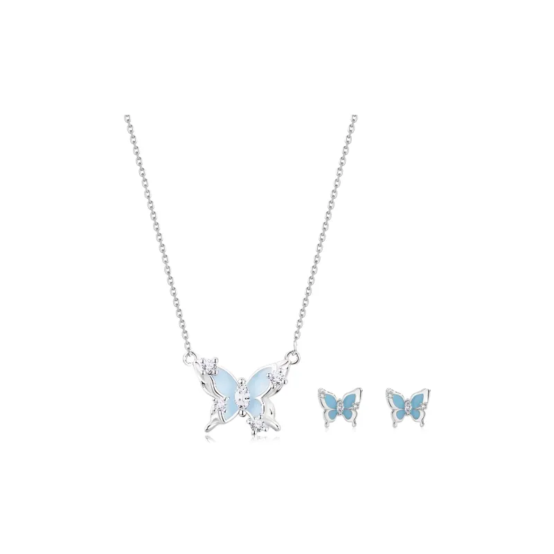 MOREL S999 Fine Silver Necklaces Women's Blue-3