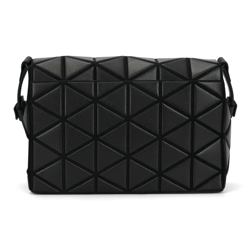 ISSEY MIYAKE Artificial Leather Shoulder Bag Crossbody Bag Handbag Small Size Women's Black-2