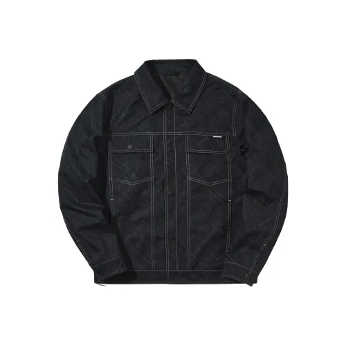 HLA Jackets Men Denim Blue Pattern 65