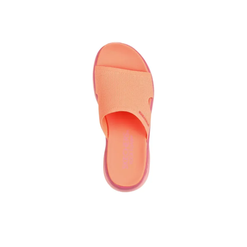 Skechers Vapor Foam Coastal Sunset Slide Slippers Women's Pink-3