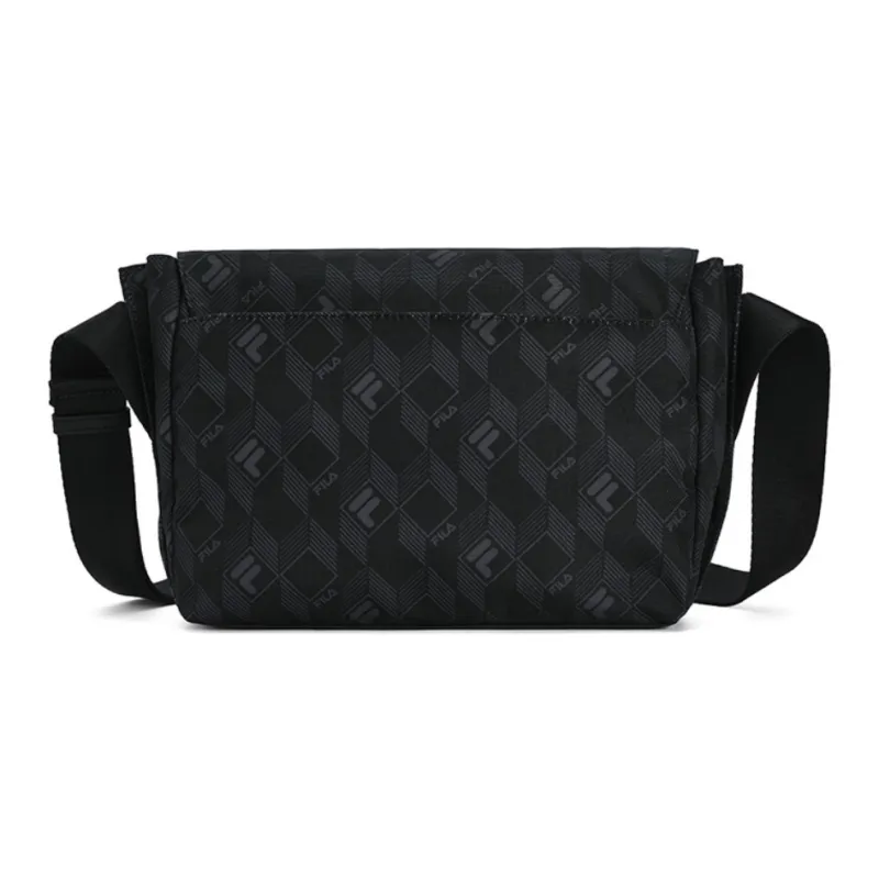 FILA Lifestyle Fabric, PU Shoulder Bag, Crossbody Bag Men's Jet Black-2