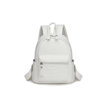 RIVMIND PU Backpack Women's White/Black
