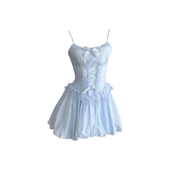 OZVO Slip Dresses Women's Blue