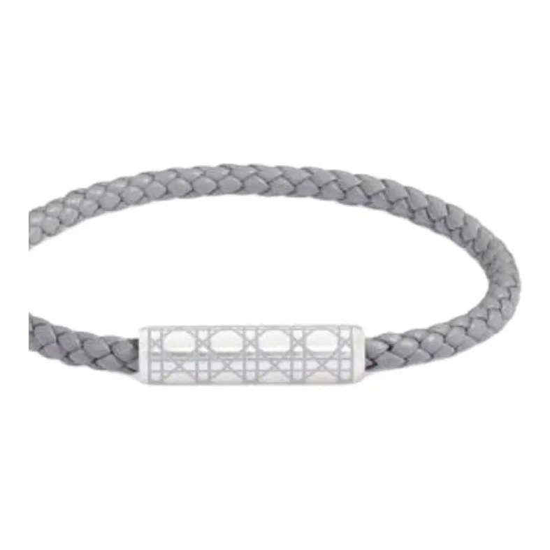 DIOR Lambskin Bracelets Unisex Silver-2