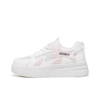 RENBEN Balance Breathable Height Increasing Low Top Skateboard Shoes Women's Pink