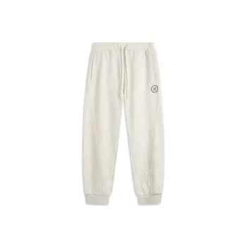 LiNing Knitted Sweatpants Men's Heather Gray Tile Gray Jacquard