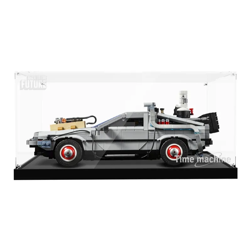 LIGHT YOUR BRICKS Compatibility Building Block 10300 Return To Future Time Machine Made Display Case Model Accessories-15
