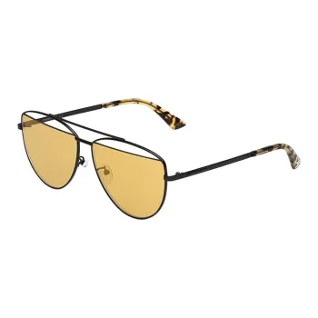 McQ Alexander McQueen Metal Aviator Sunglasses Unisex Black
