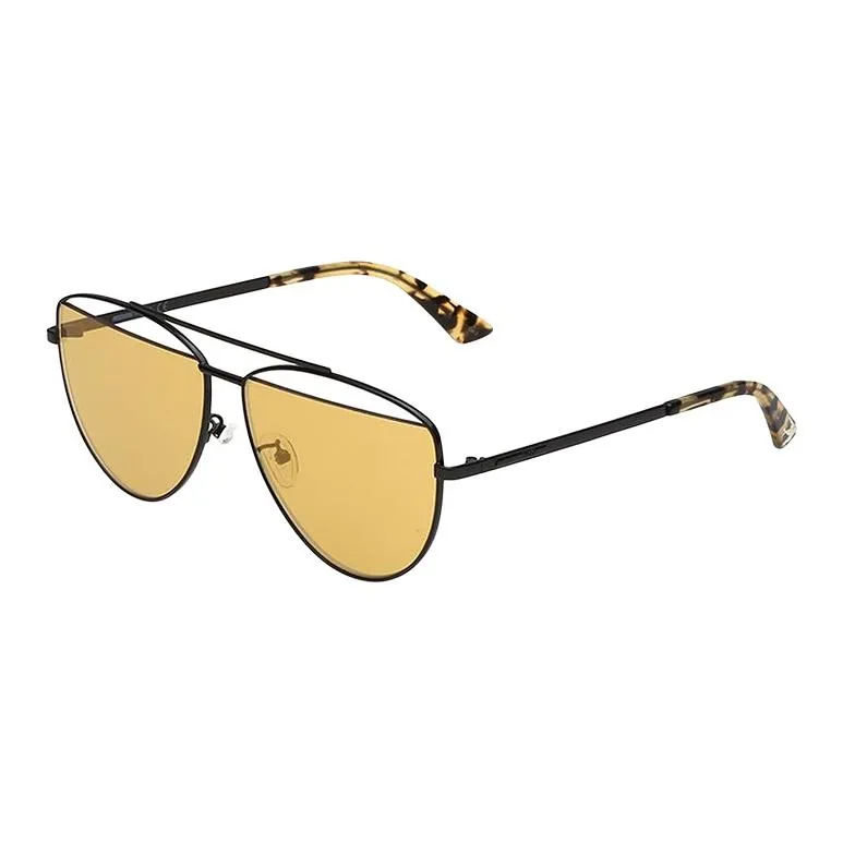 McQ Alexander McQueen Metal Aviator Sunglasses Unisex Black-0