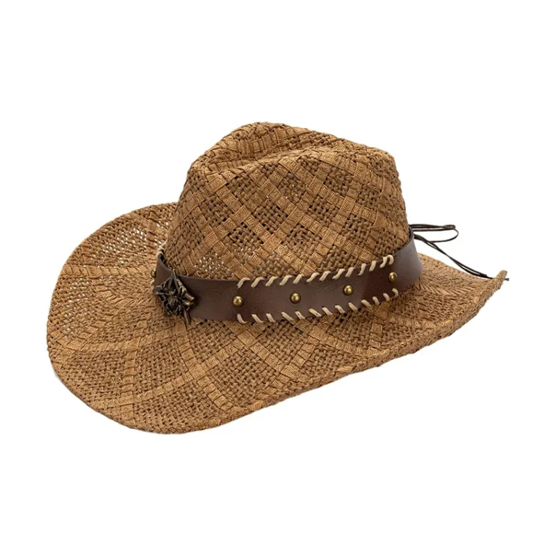 MUSTKOO Straw Woven Sun Protection Hats Unisex-0