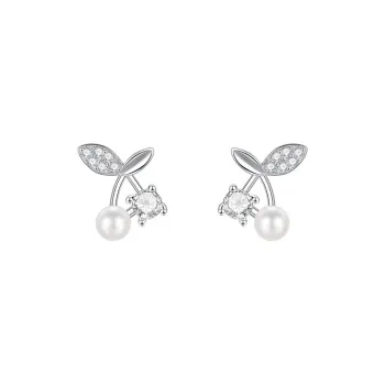 Happy Tide S999 Fine Silver Stud Earrings Women's