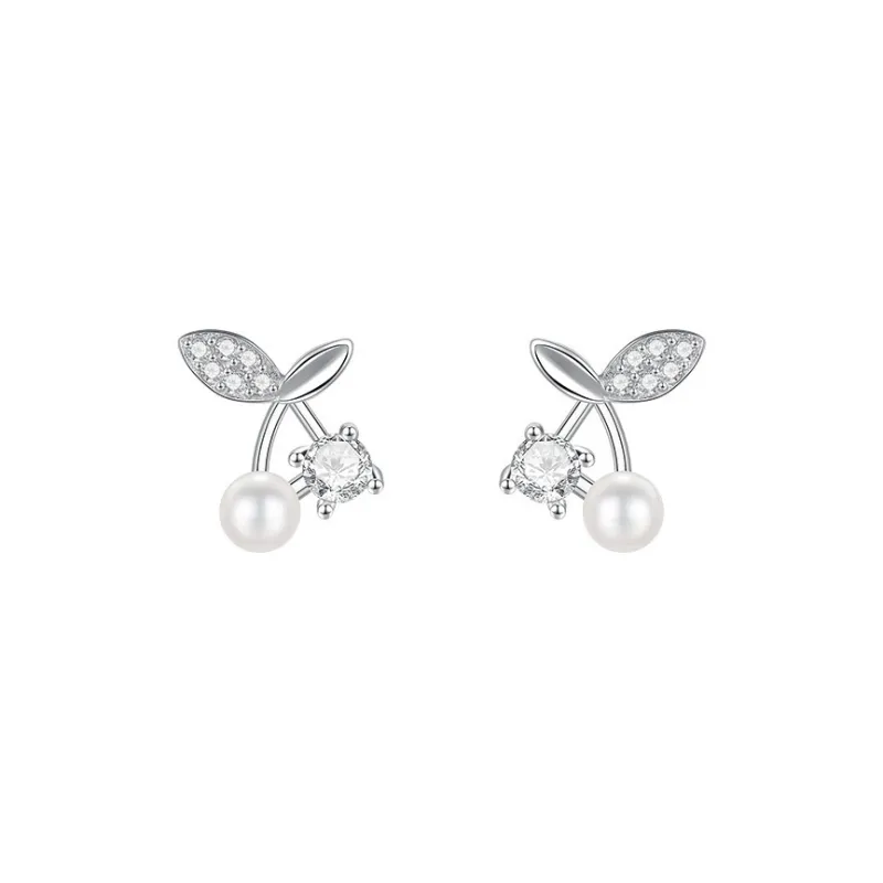 Happy Tide S999 Fine Silver Stud Earrings Women's-0
