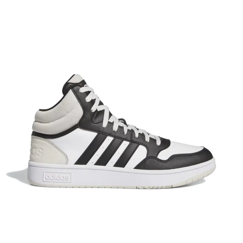 Adidas HOOPS 3.0 Anti Slip Wear Resistant Mid Top Skateboard Shoes Men's White-1