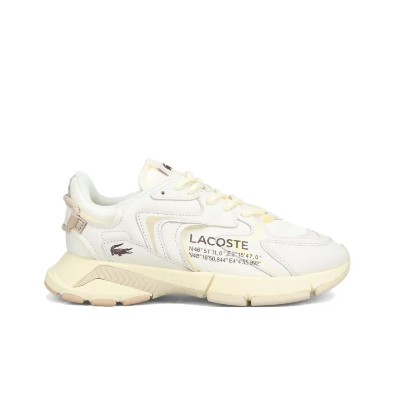 LACOSTE L003 Neo Cushioning, Wear Resistant Low Top Running Shoes Men's Ecru-1