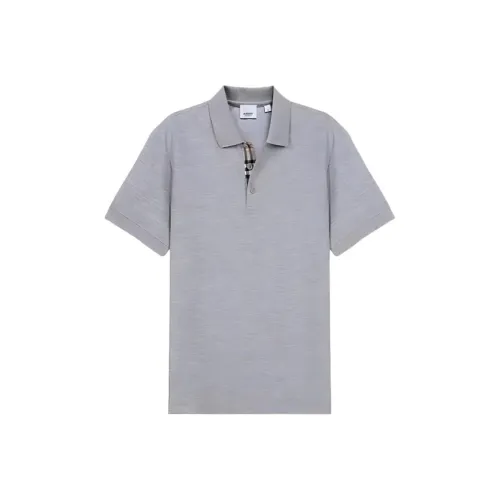 Burberry Polo Shirts Men Gray